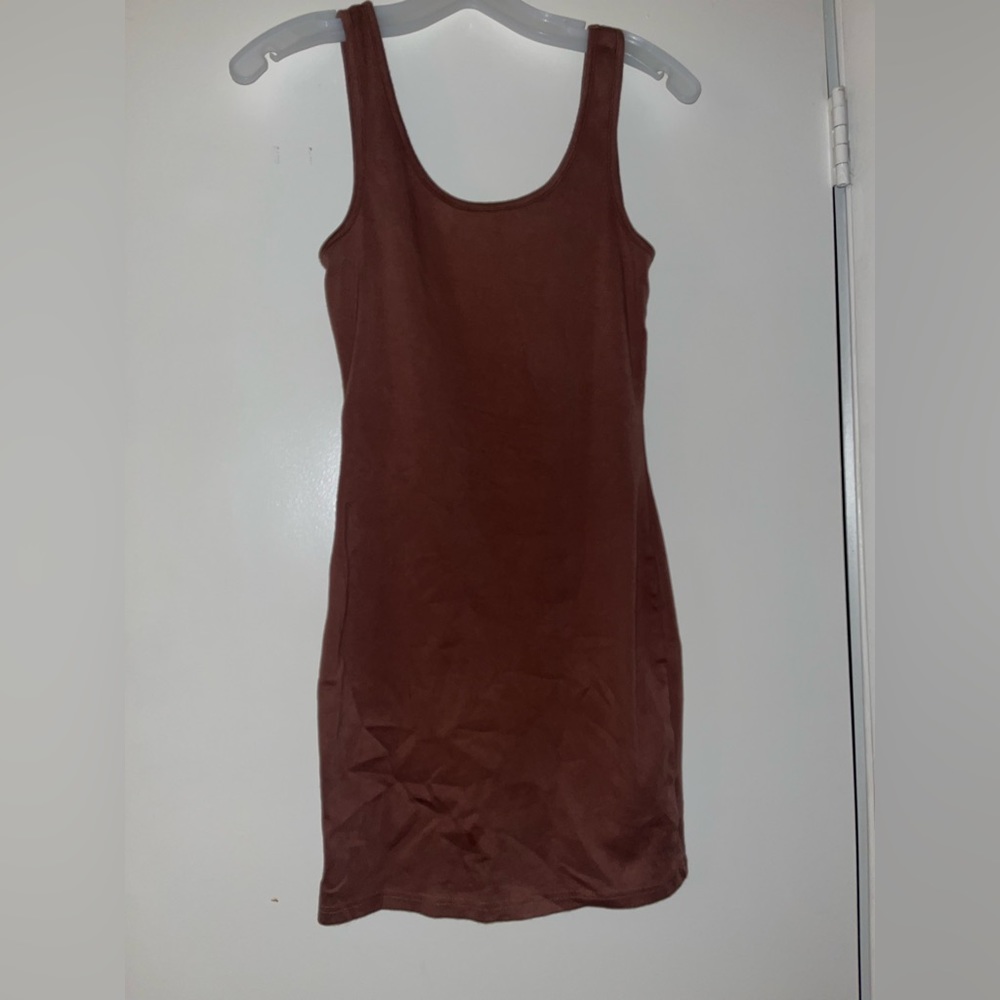 Brown dress.
